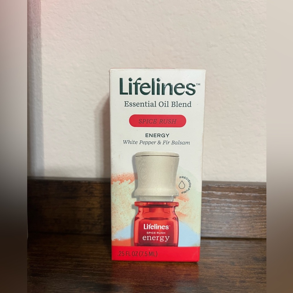 Lifelines Essential Oil Blend ENERGY White Pepper & Fir Balsam .25 oz New